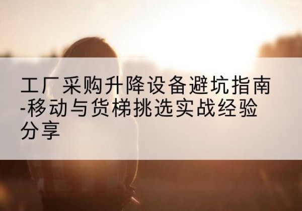 美姑移动式升降机怎么选-工厂采购升降设备避坑指南-移动与货梯挑选实战经验分享
